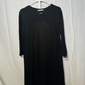 Zara Woman Black Distressed Dress Size L